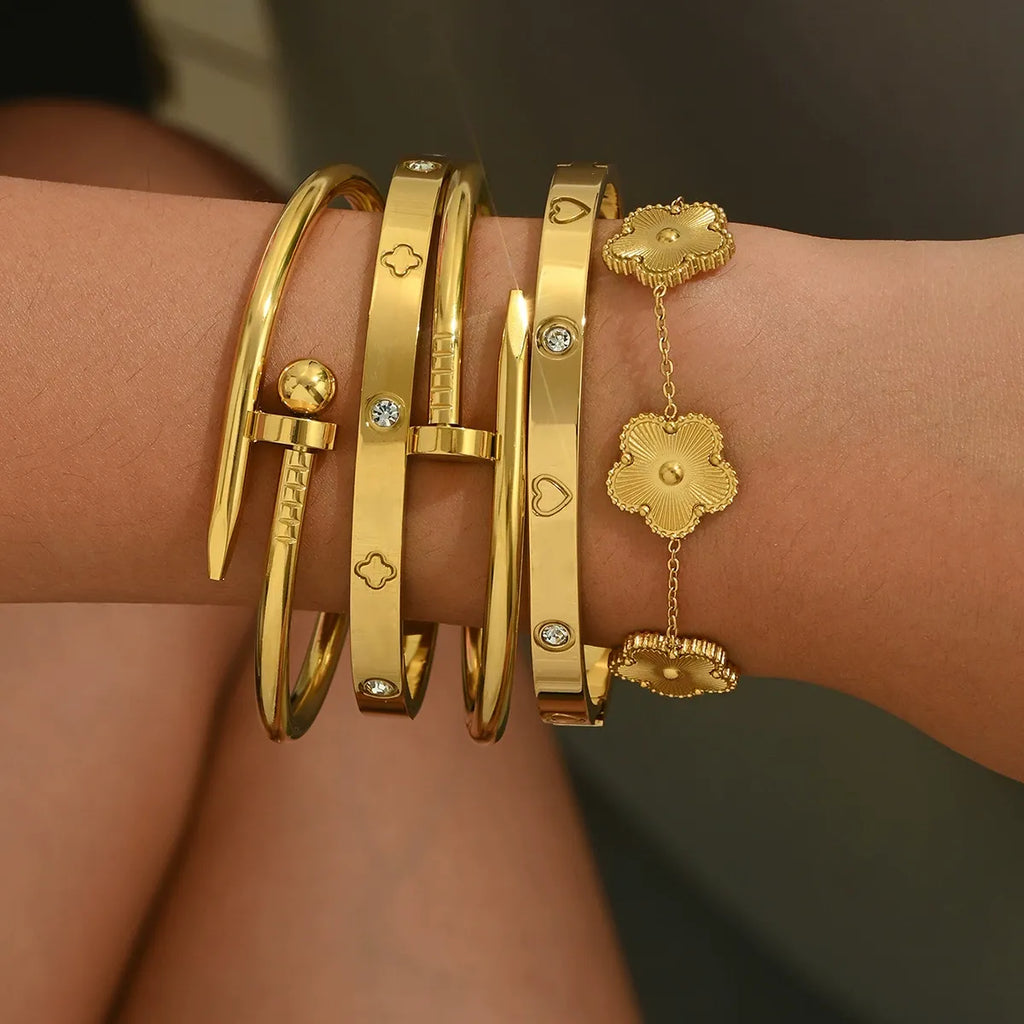 Luxury 18K Gold Plated Bracelet Set for Women