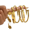 Luxury 18K Gold Plated Bracelet Set for Women