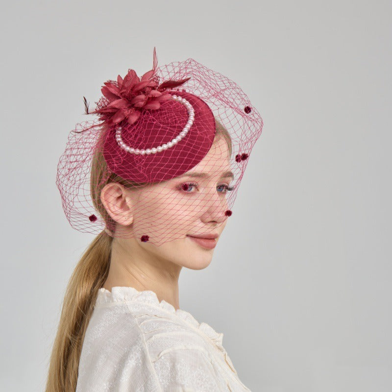 Elegant Feather Pearl Hairpiece