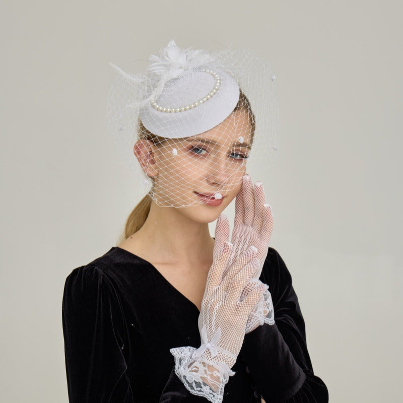 Elegant Feather Pearl Hairpiece