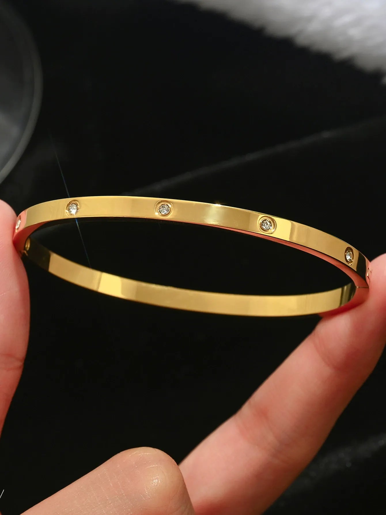18K Stainless steel gold plated bracelet set