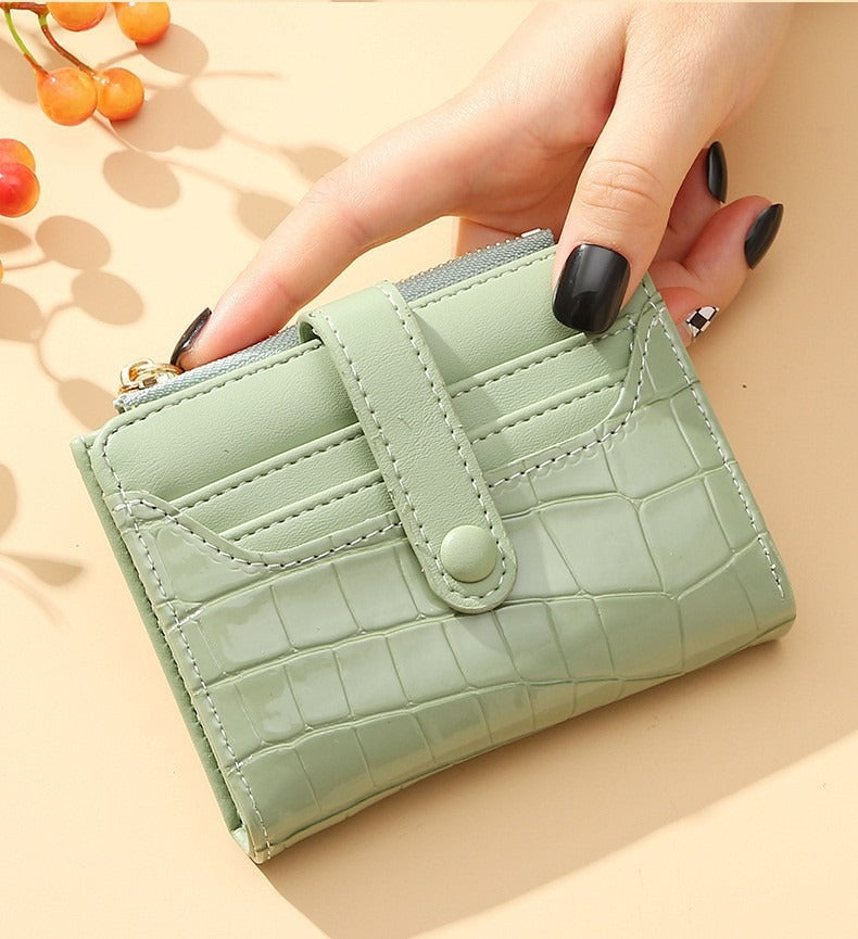 Crocodile Pattern Compact Wallet for Women