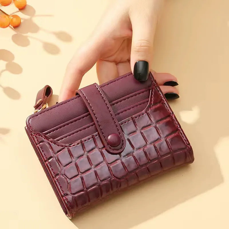Crocodile Pattern Compact Wallet for Women