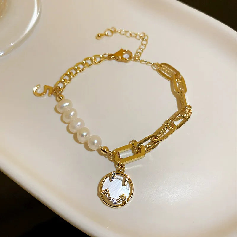 High-End Diamond Pearl Bracelet