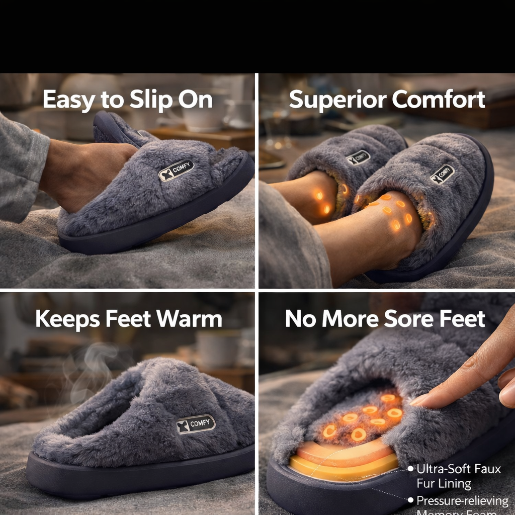 CozyFeet - Warm Fur Home Slippers