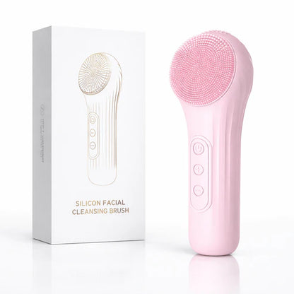 GlowAura – Electric Facial Cleansing Brush with Sonic Vibration & IPX7 Waterproof Design