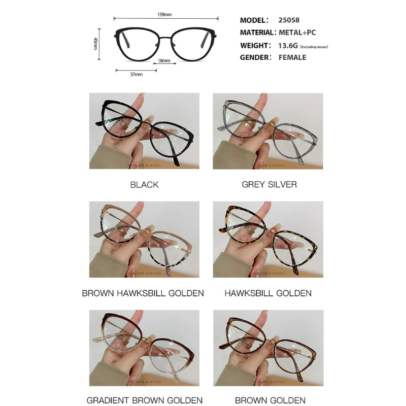 Cross-Border Fashion Photochromic Glasses - Tea Frame