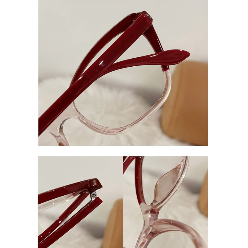 Trendy Color-Changing Cat-Eye Glasses - Pink Frame