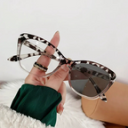 Trendy Color-Changing Cat-Eye Glasses - Pink Bean Curd