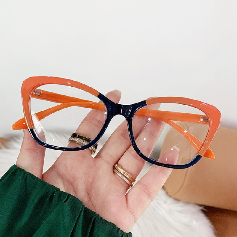Trendy Color-Changing Cat-Eye Glasses - Pink Bean Curd