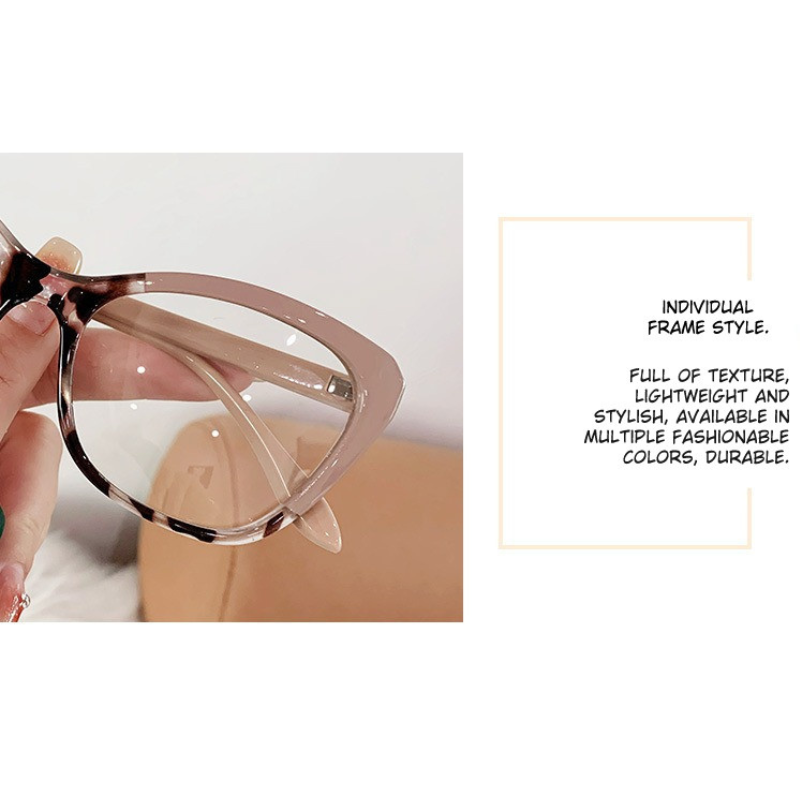 Trendy Color-Changing Cat-Eye Glasses - Tea Bean Flower