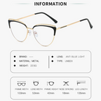 Celebrity Style Cat-Eye Trendy Eyewear - Pink Gold