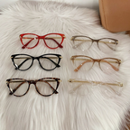 Modern Anti-Blue Light Cat-Eye Frames - Leopard Print