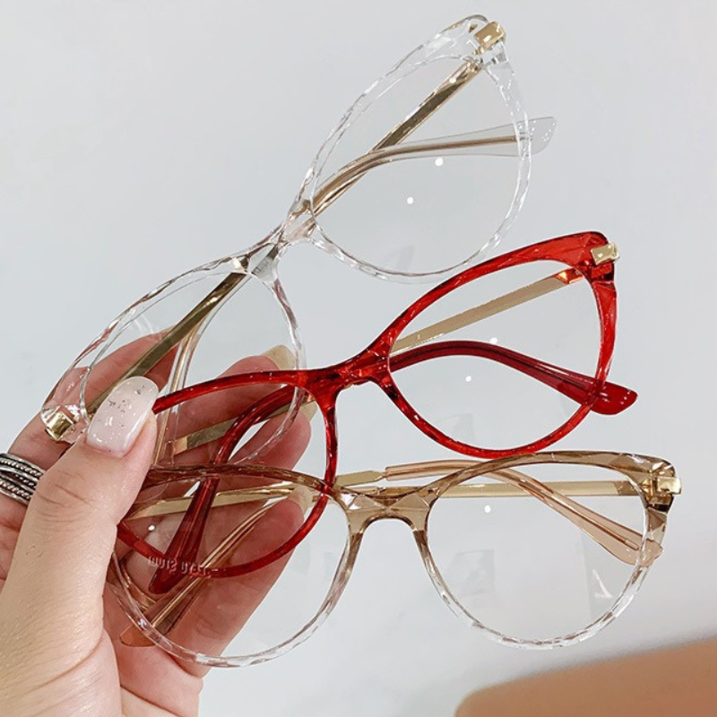 Modern Anti-Blue Light Cat-Eye Frames - Leopard Print