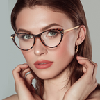 Modern Anti-Blue Light Cat-Eye Frames - Leopard Print