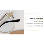 Diamond Cut Cat-Eye Frames for Women - Blue Silver