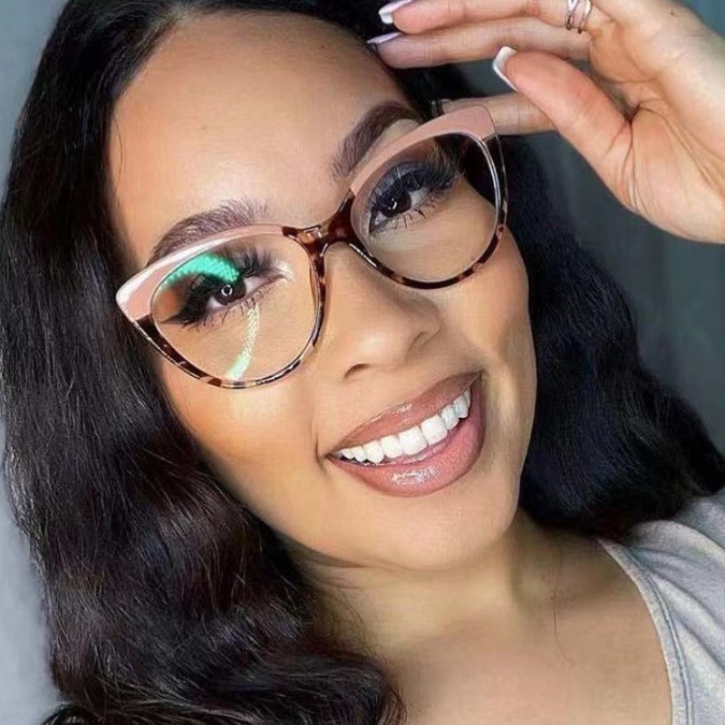 Stylish Contrasting High-End Glasses - Khaki