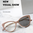 Stylish Contrasting High-End Glasses - Khaki