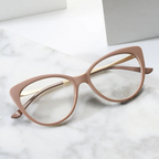 Stylish Contrasting High-End Glasses - Khaki