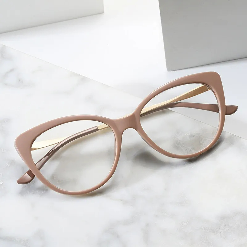 Stylish Contrasting High-End Glasses - Khaki