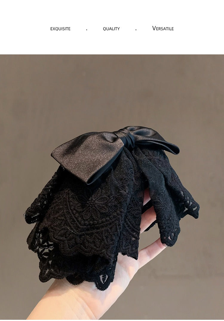 Luxury Bow Mesh Ribbon Hair Clip