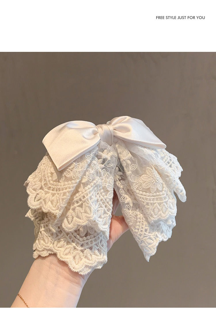Luxury Bow Mesh Ribbon Hair Clip