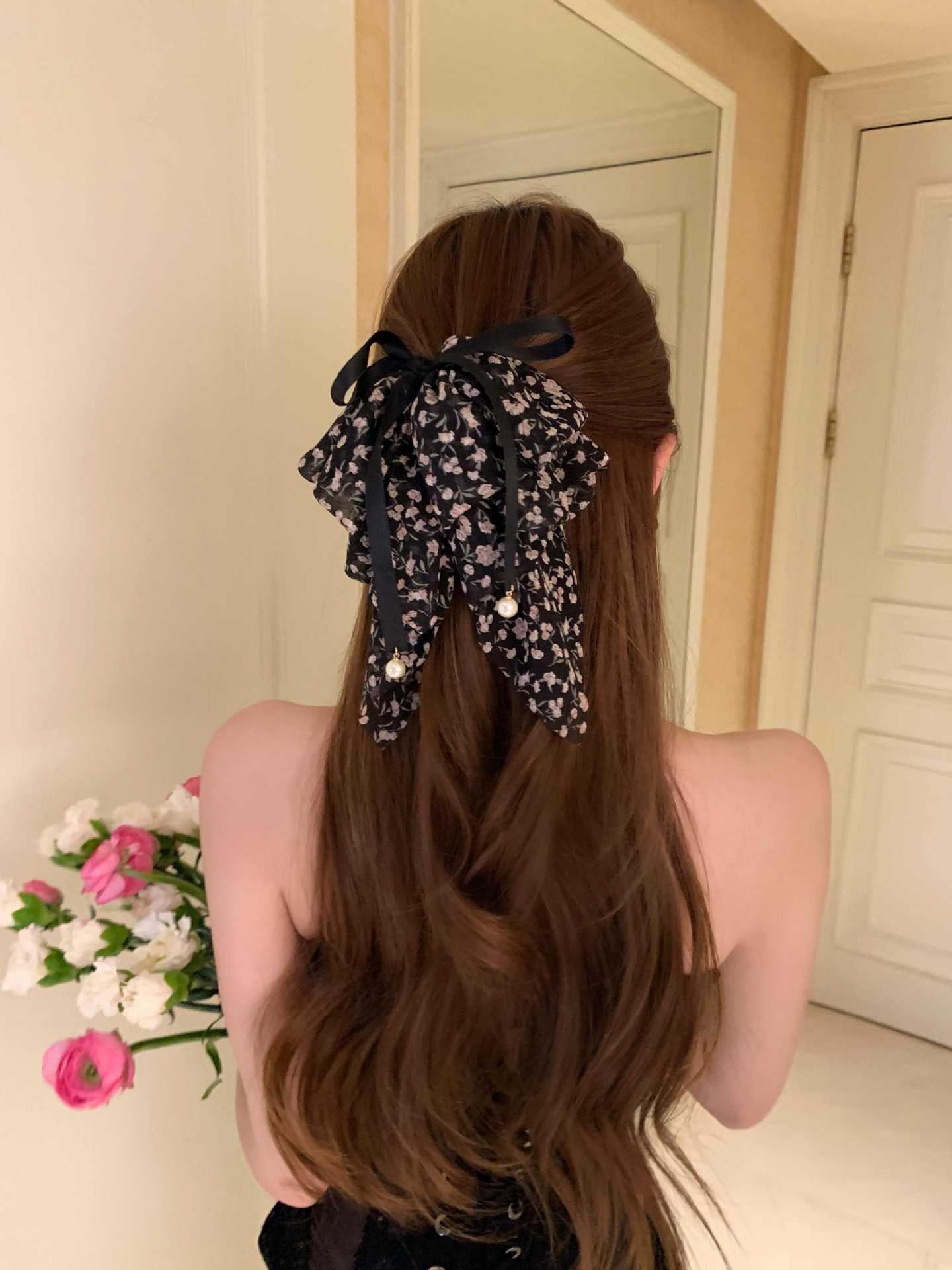 Luxury Bow Mesh Ribbon Hair Clip