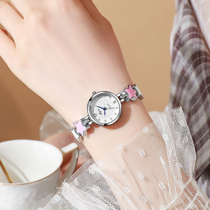Quartz Pointer Round Dial Bracelet Watch