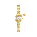 Gold Quartz Bracelet Pendant Watch