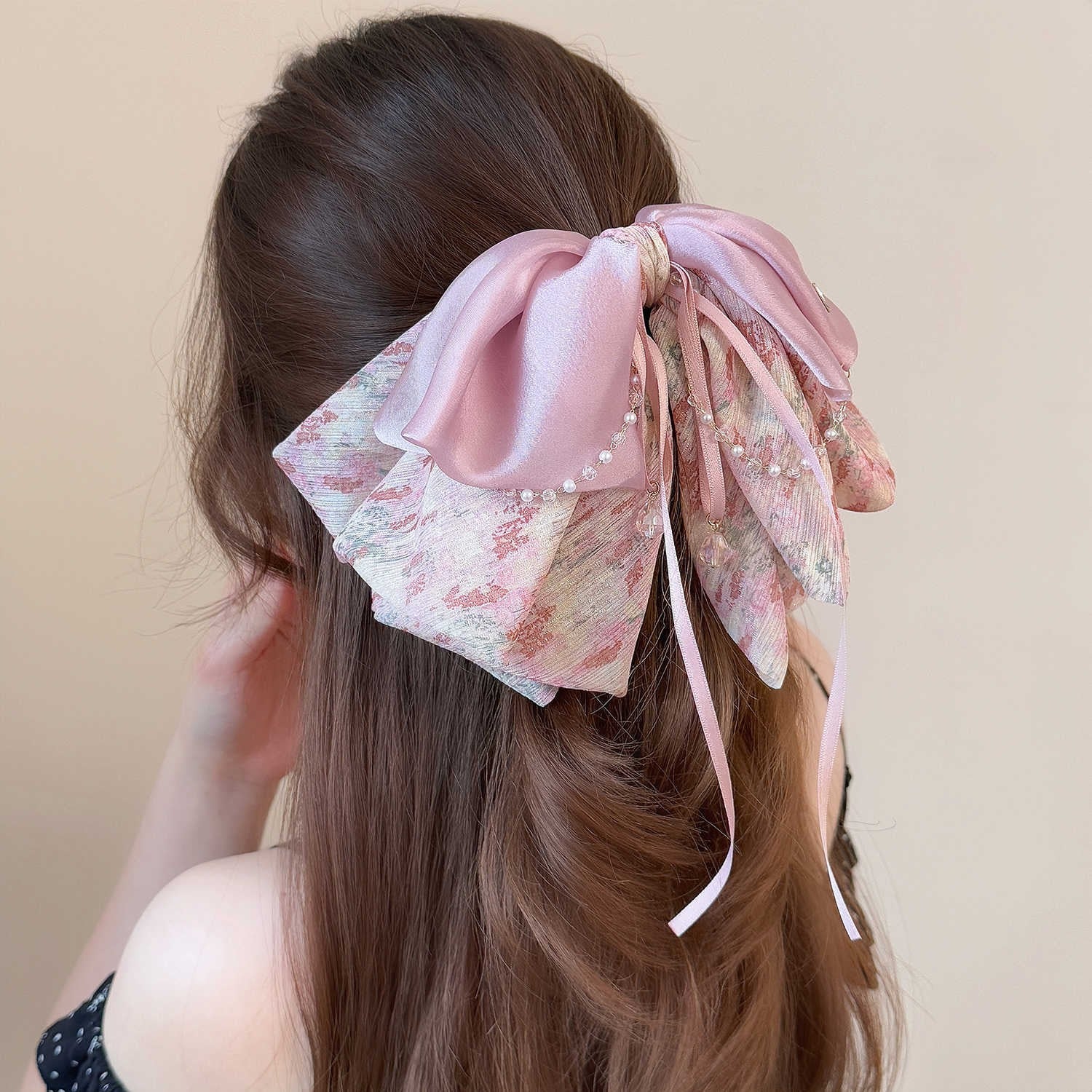 Luxury Bow Mesh Ribbon Hair Clip