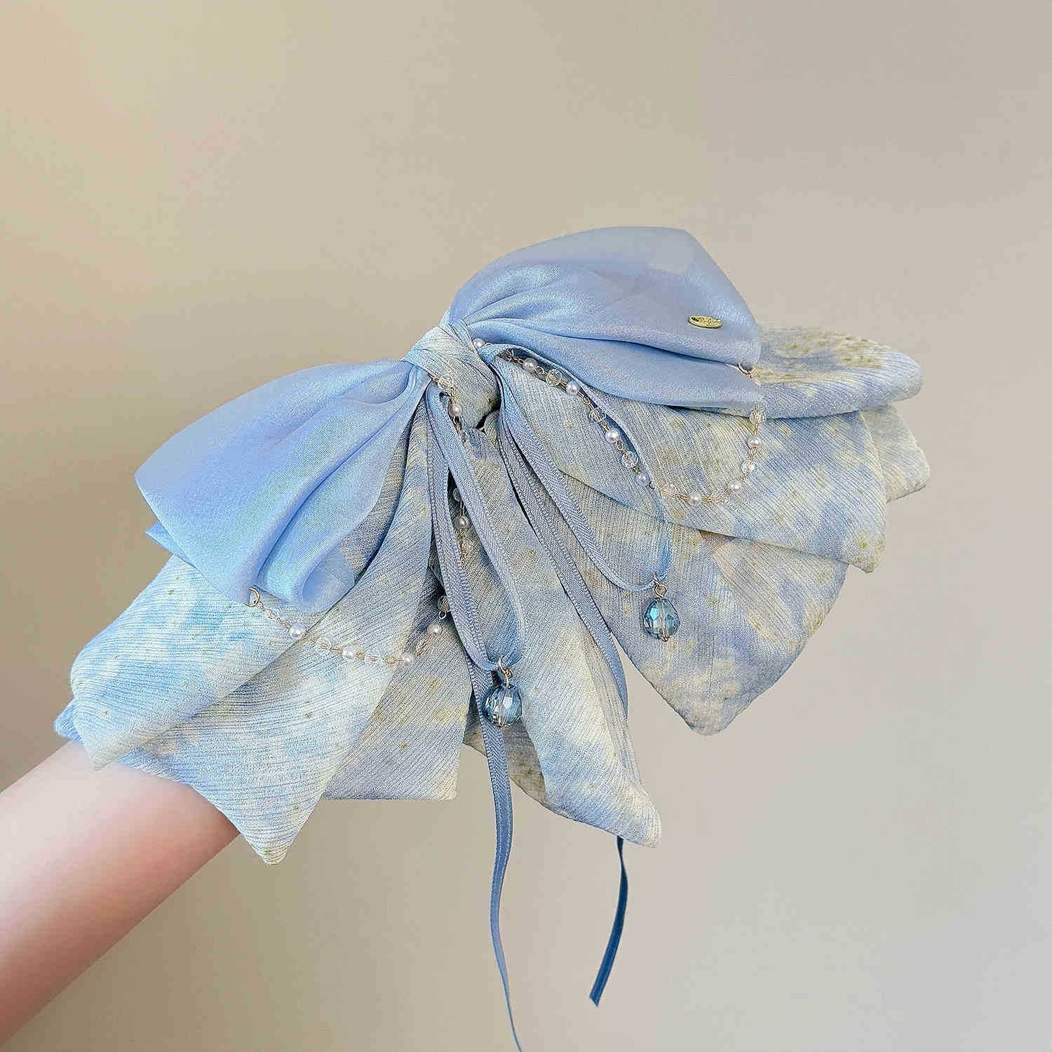 Luxury Bow Mesh Ribbon Hair Clip