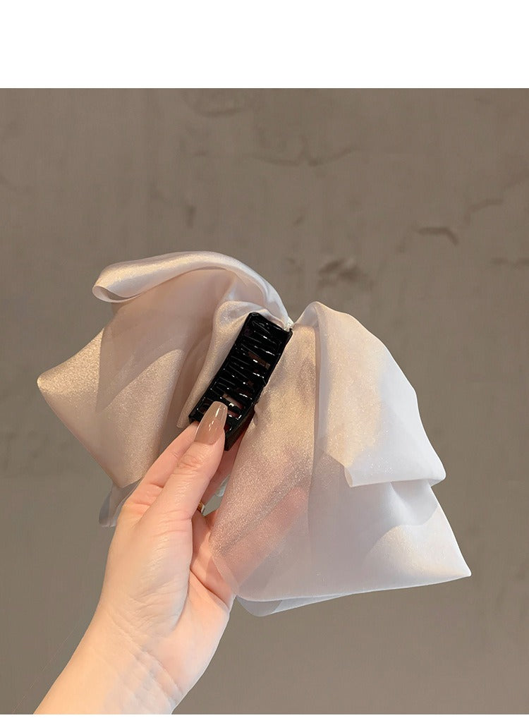 Luxury Bow Mesh Ribbon Hair Clip