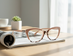 Trendy Color-Changing Cat-Eye Glasses - Tea Bean Flower